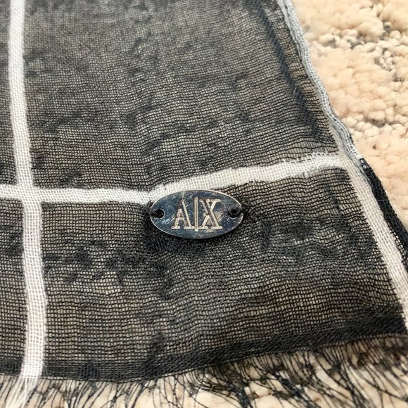 Armani Exchange Scarf Premium Silk Cotton Vintage AX A/X NWOT - Picture 4 of 8